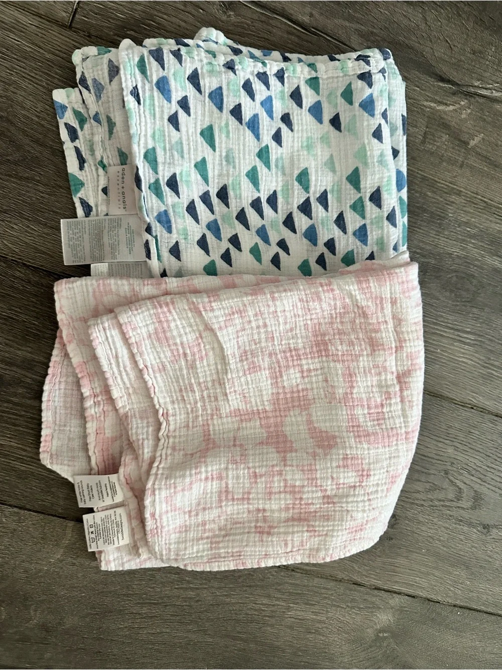 100% Cotton Swaddle Designs Baby Muslin - Pink & Blue Patterns